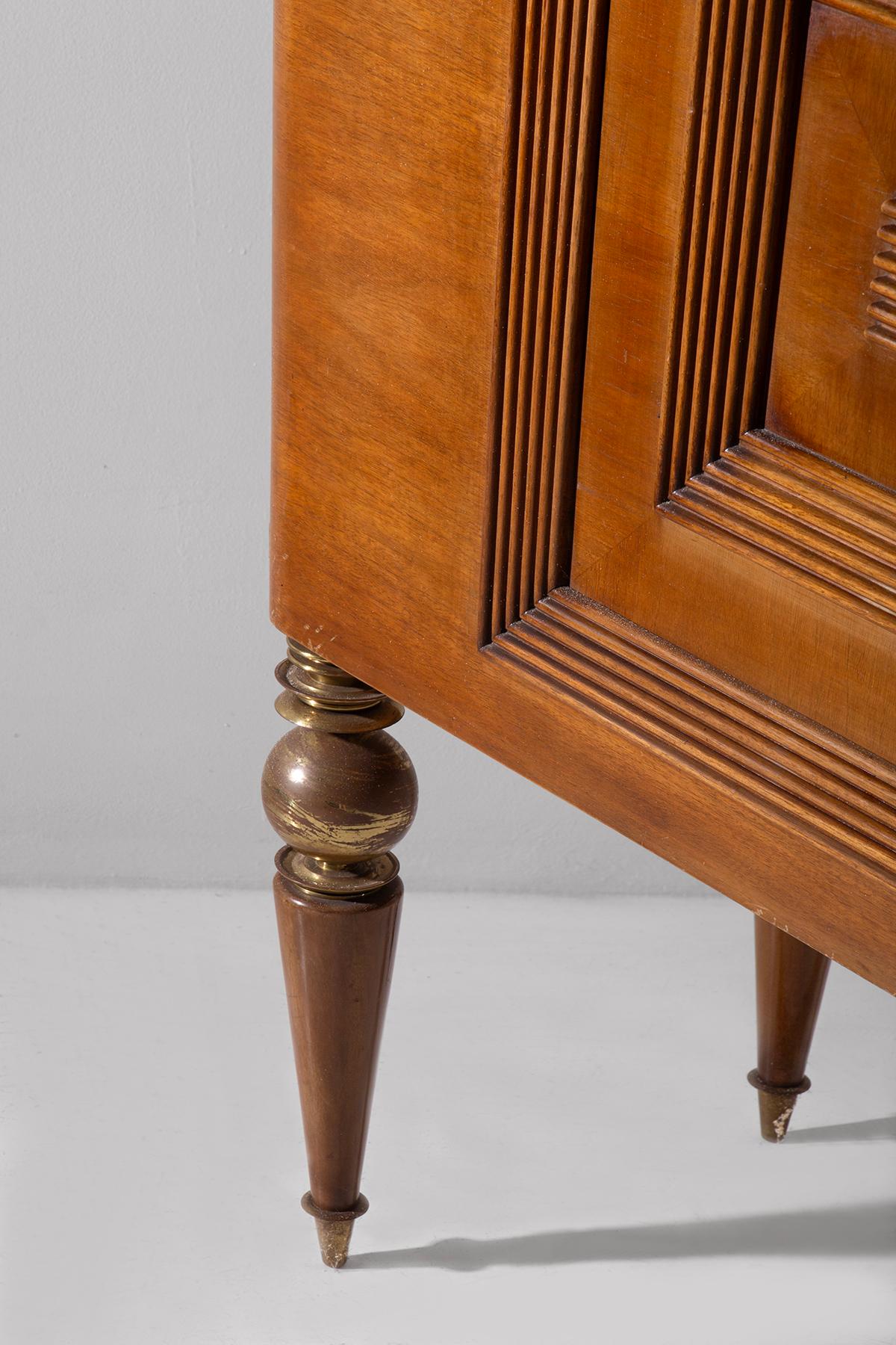 Mid-20th Century Rare sideboard by Gio Ponti in brass, IV Triennale with certificate archive in vendita