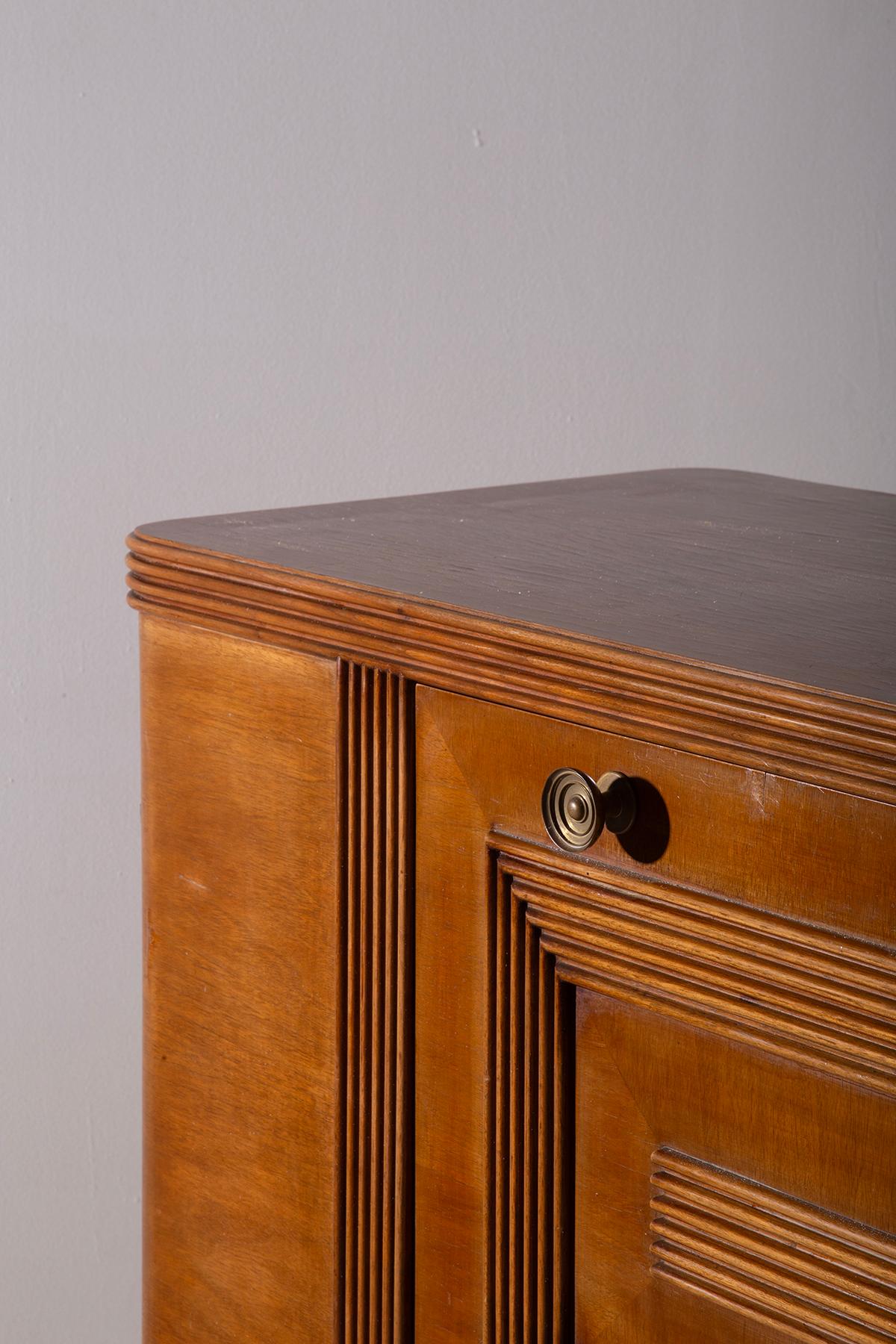 Rare sideboard by Gio Ponti in brass, IV Triennale with certificate archive in vendita 1