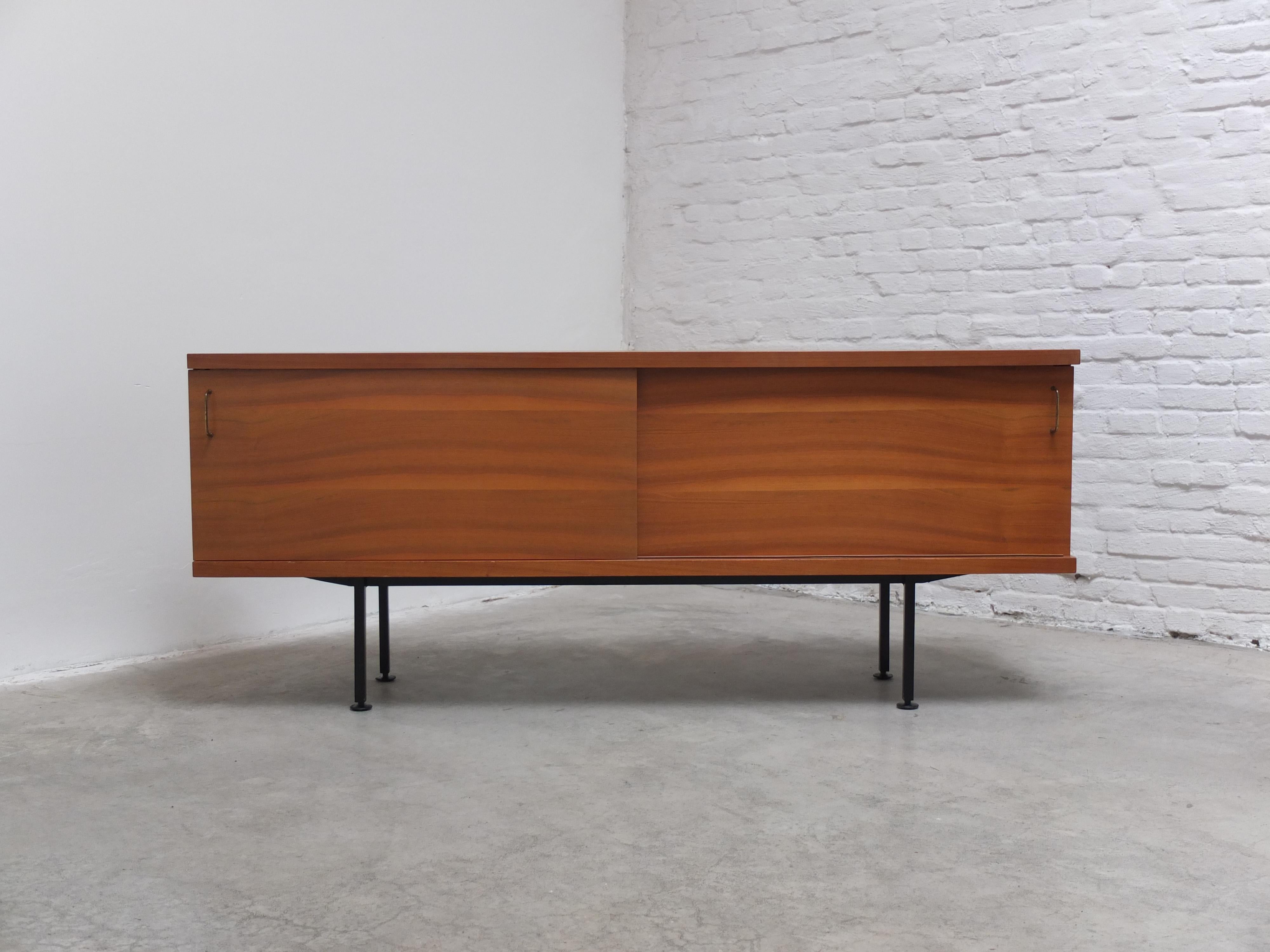 Stunning sideboard designed by Jos De Mey for Luxus (Kortrijk) during the 1950s. These early fifties designs by De Mey are very hard to find and much less known than his work for Van Den Berghe-Pauvers. It’s only the second time that I could find