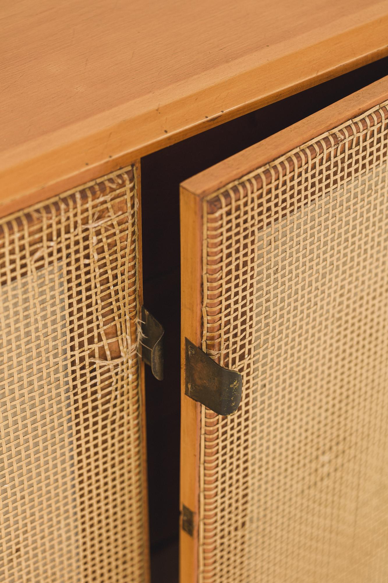 Cane Rare Sideboard by Martin Eisler For Sale