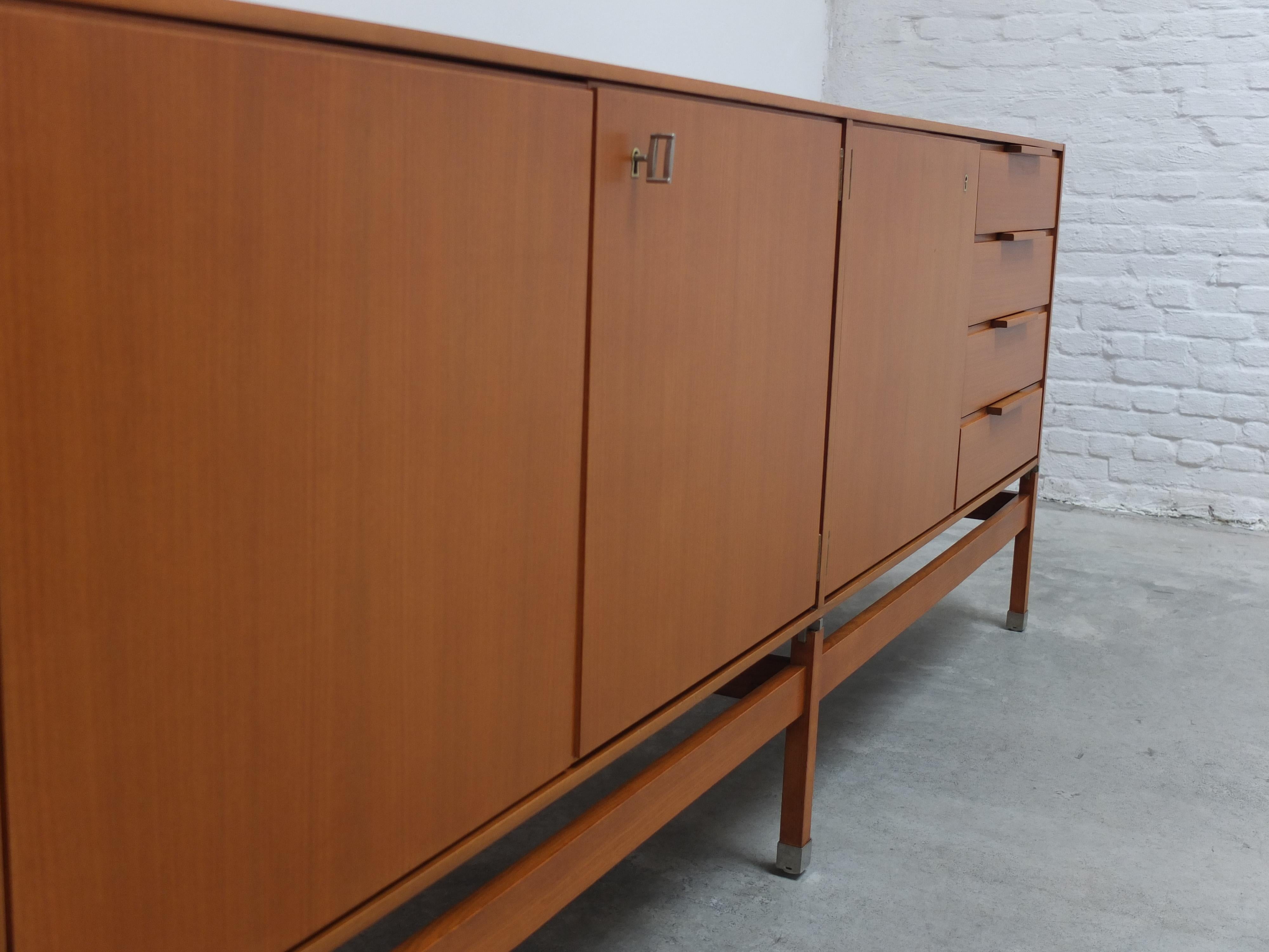 Walnut Rare Sideboard by Pieter De Bruyne for Al Meubel, 1959