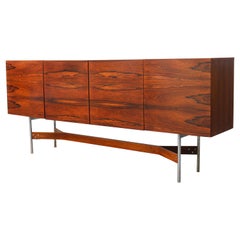 Vintage Rare Sideboard / Credenza in Rosewood by Rufold Glatzel for Fristho 1962 Chrome
