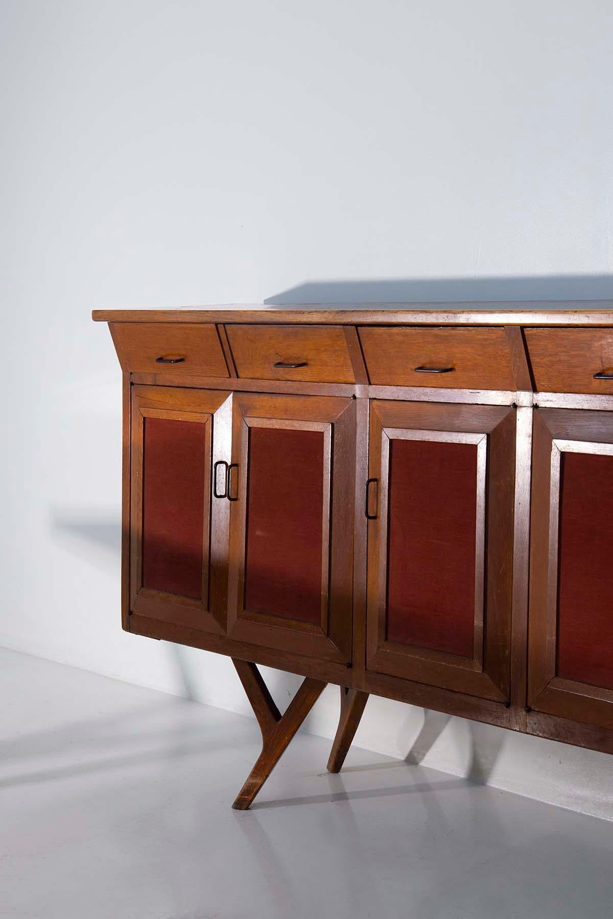 Velvet Rare sideboard of Torinese manufacture, of great quality For Sale