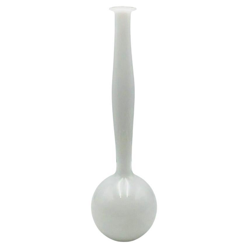 Rare Signed Anne Nilsson for Orrefors Expo White Glass Vase For Sale