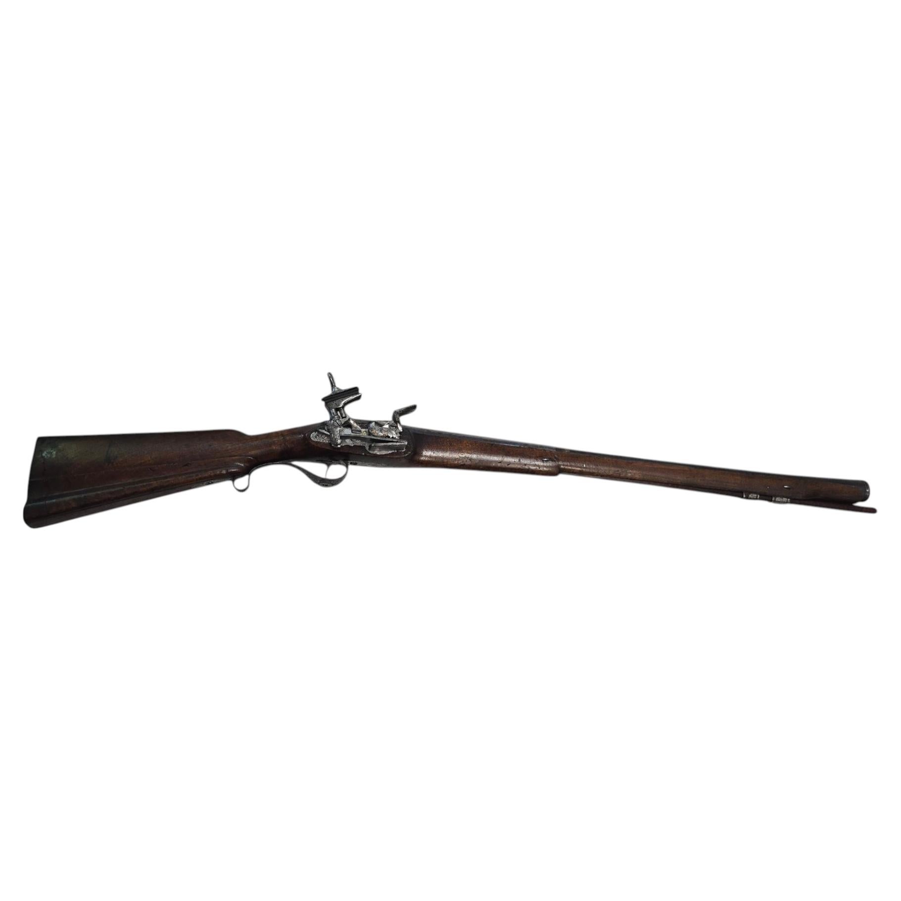 Fusil de chasse à silex rare, signé Antonio Guisasola, fournisseur officiel de la cour royale d'Espagne