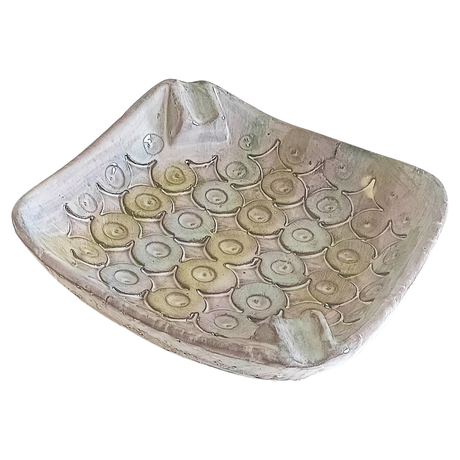 Fait main Bitossi by Aldo Londi Torcello Decor Cendrier en céramique Vide-Poche, Italie, ci 1960s en vente