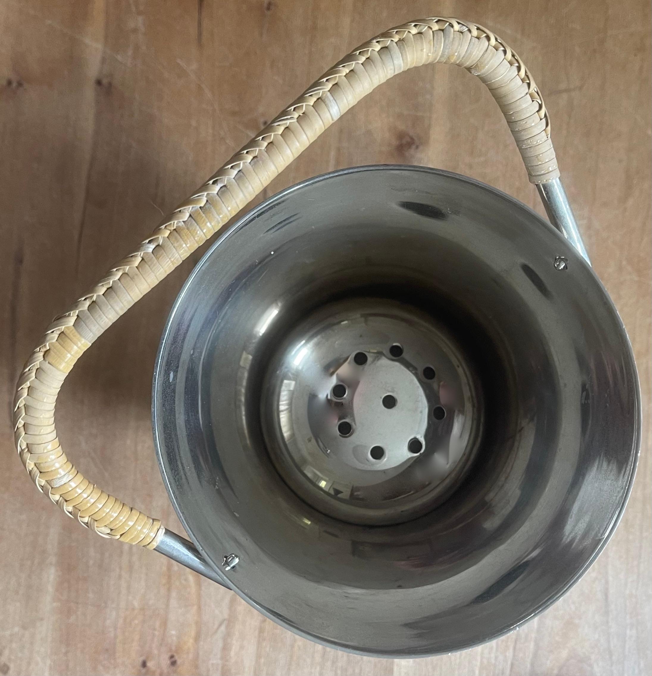 Rare signed Carl Auböck no.3703 ice bucket and tongs 2