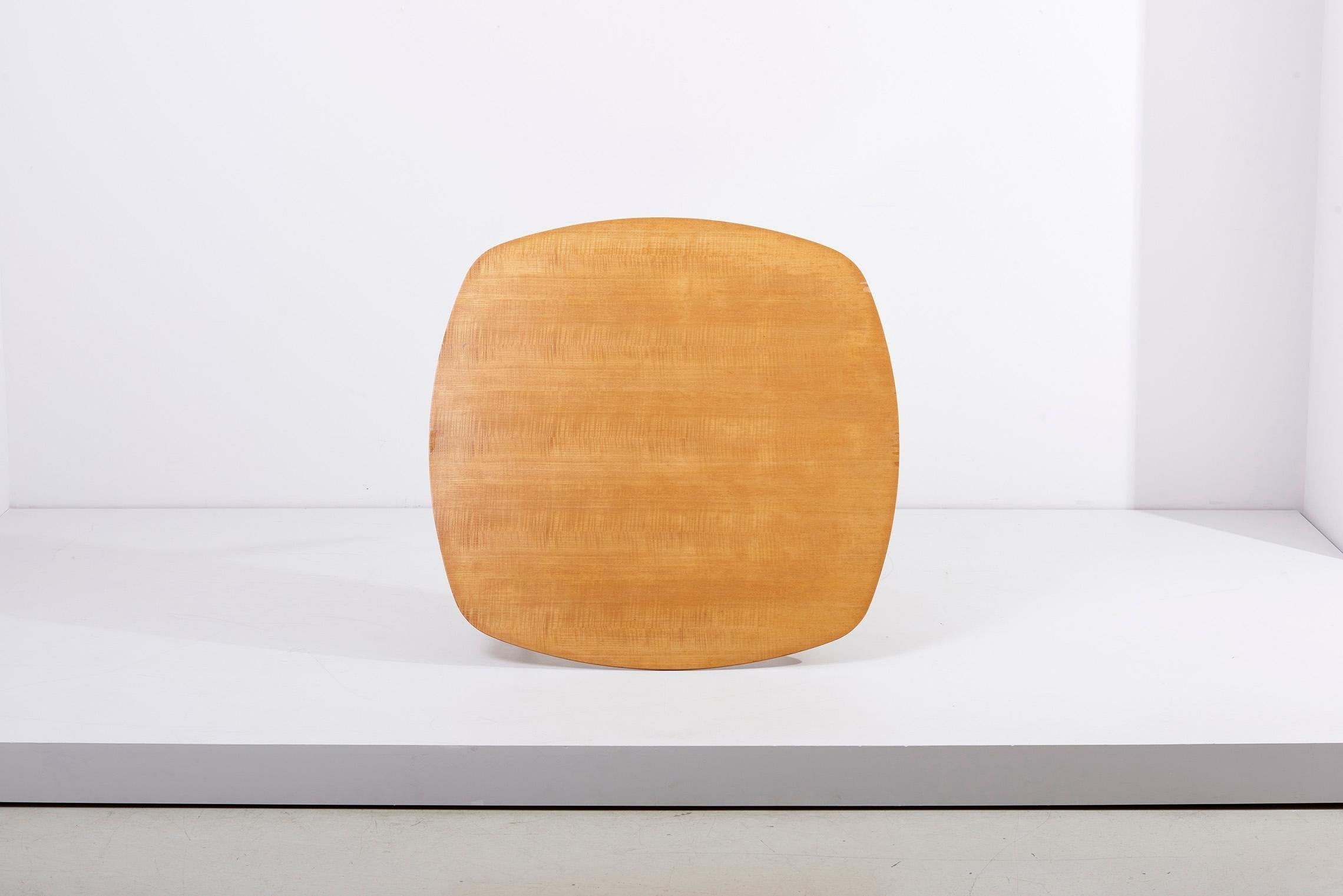 Frêne Rare table basse signée par André Simard pour Meubles TV, années 1950 en vente