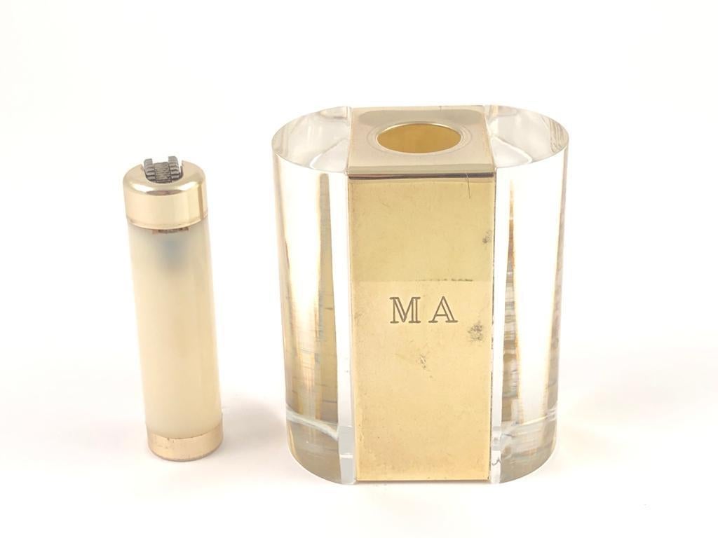 Mid-Century Modern Rare Signed Gabriella Crespi Table Lighter, 1970s, Italy