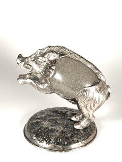 Rare Signed Gabriella Crespi Wild Boar Sculpture, 1970s, Italy