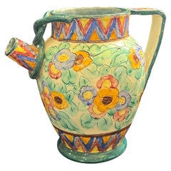 Rare Signed Gargoulette Vase by Cerat Monaco Dated French Majolica