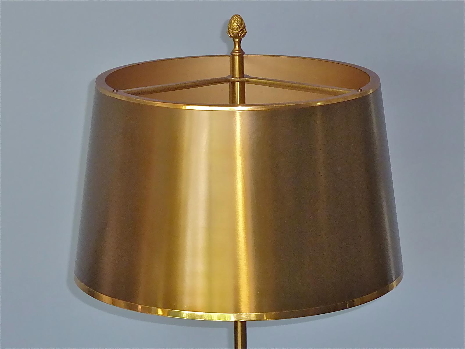 Brass Rare Signed Gilt Bronze French Table Lamp Maison Charles Pomgranate 1970s Jansen For Sale