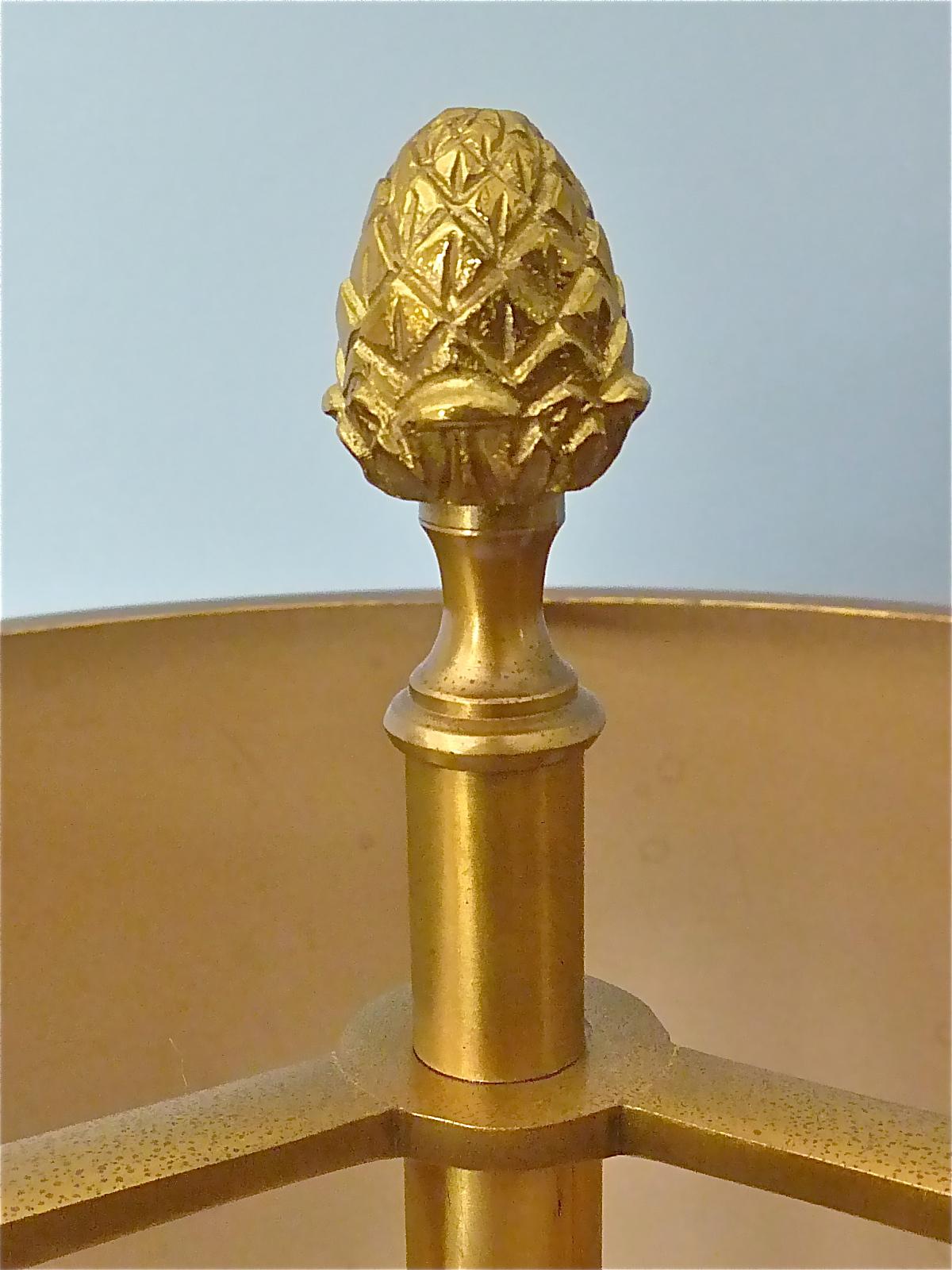 Rare Signed Gilt Bronze French Table Lamp Maison Charles Pomgranate 1970s Jansen For Sale 2