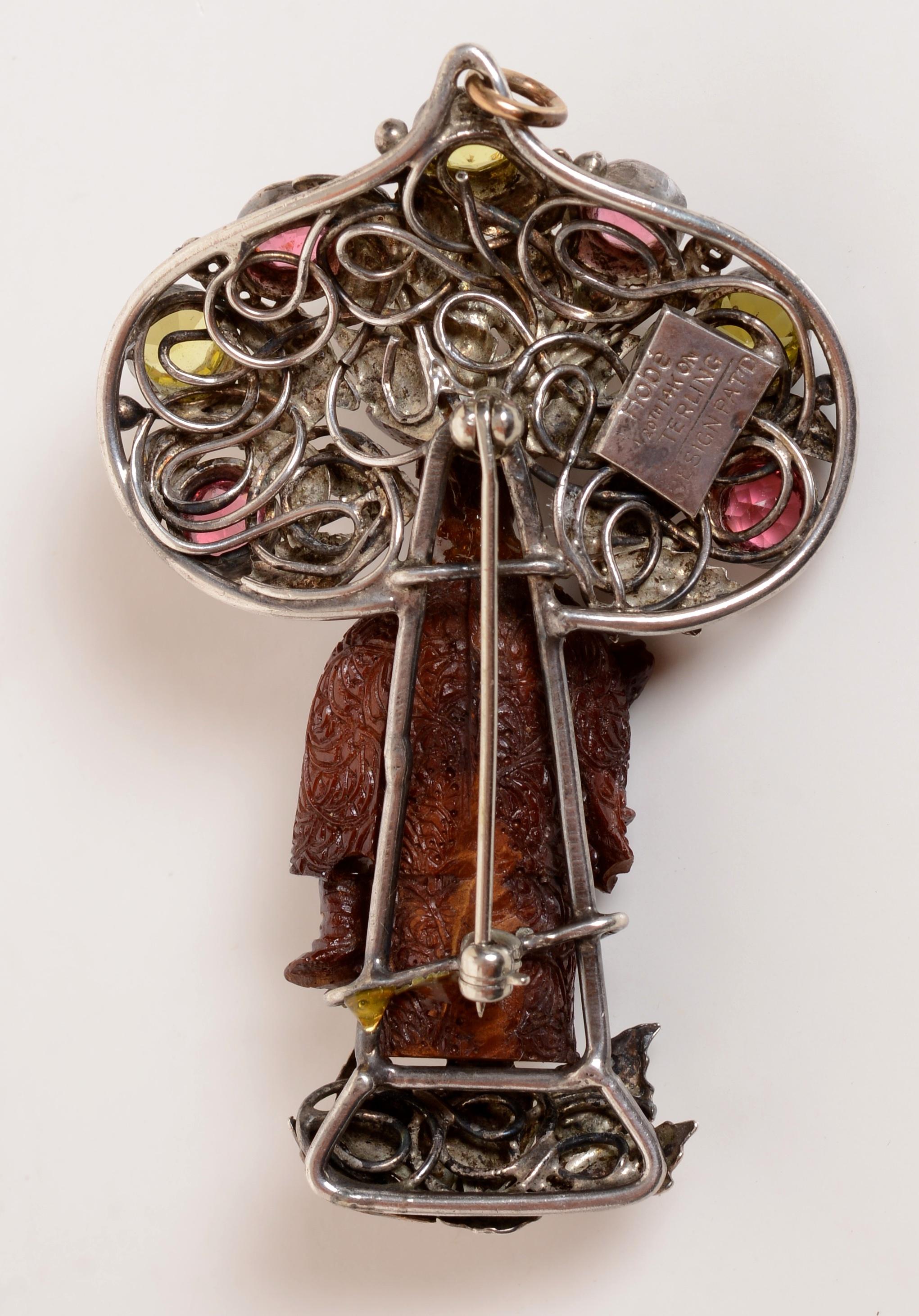 Rare broche/pendentif signé 