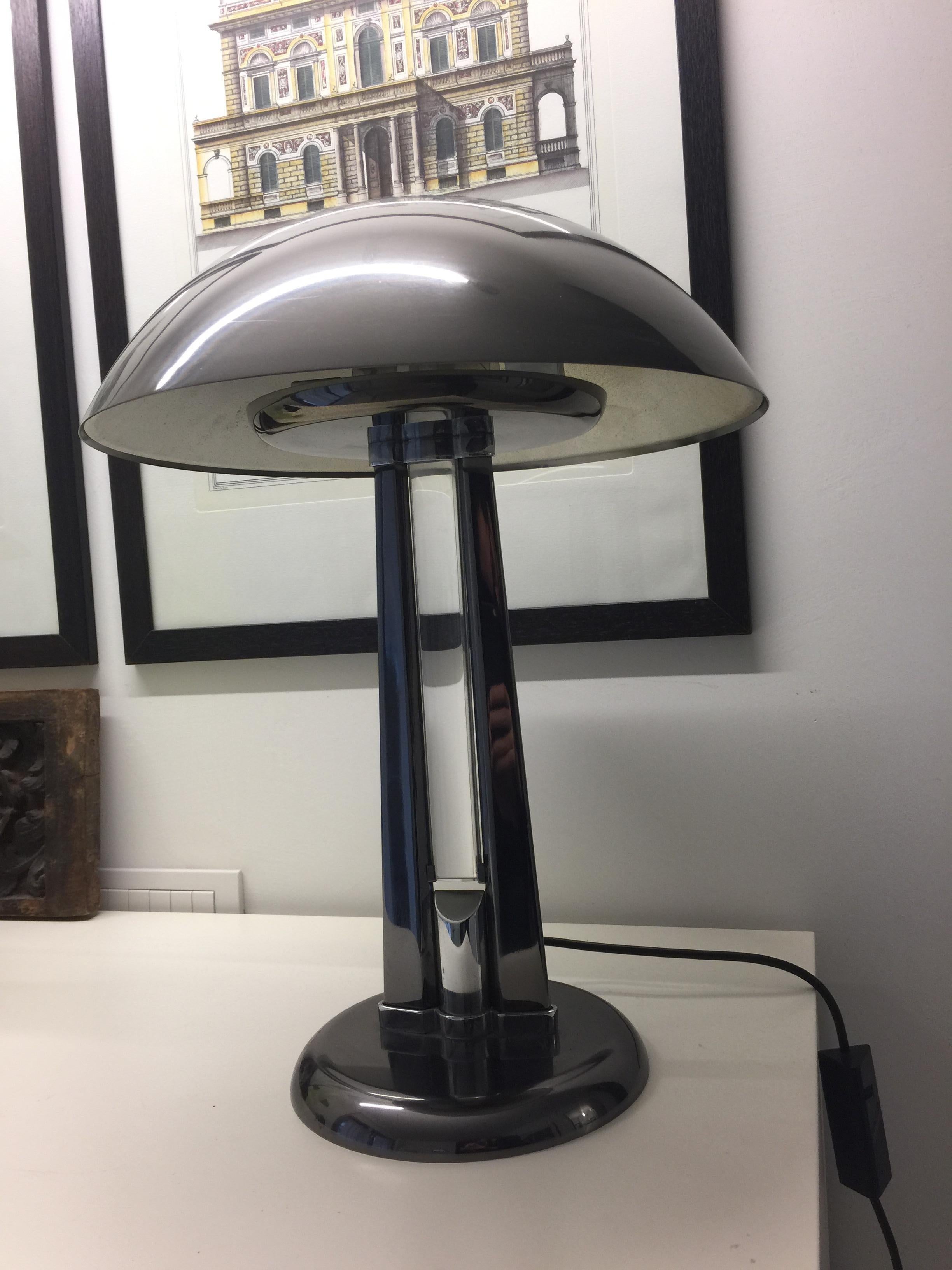 Rare Signed Italian Vintage Table Lamp by Oscar Torlasco for Stilkronen, 1970s For Sale 2