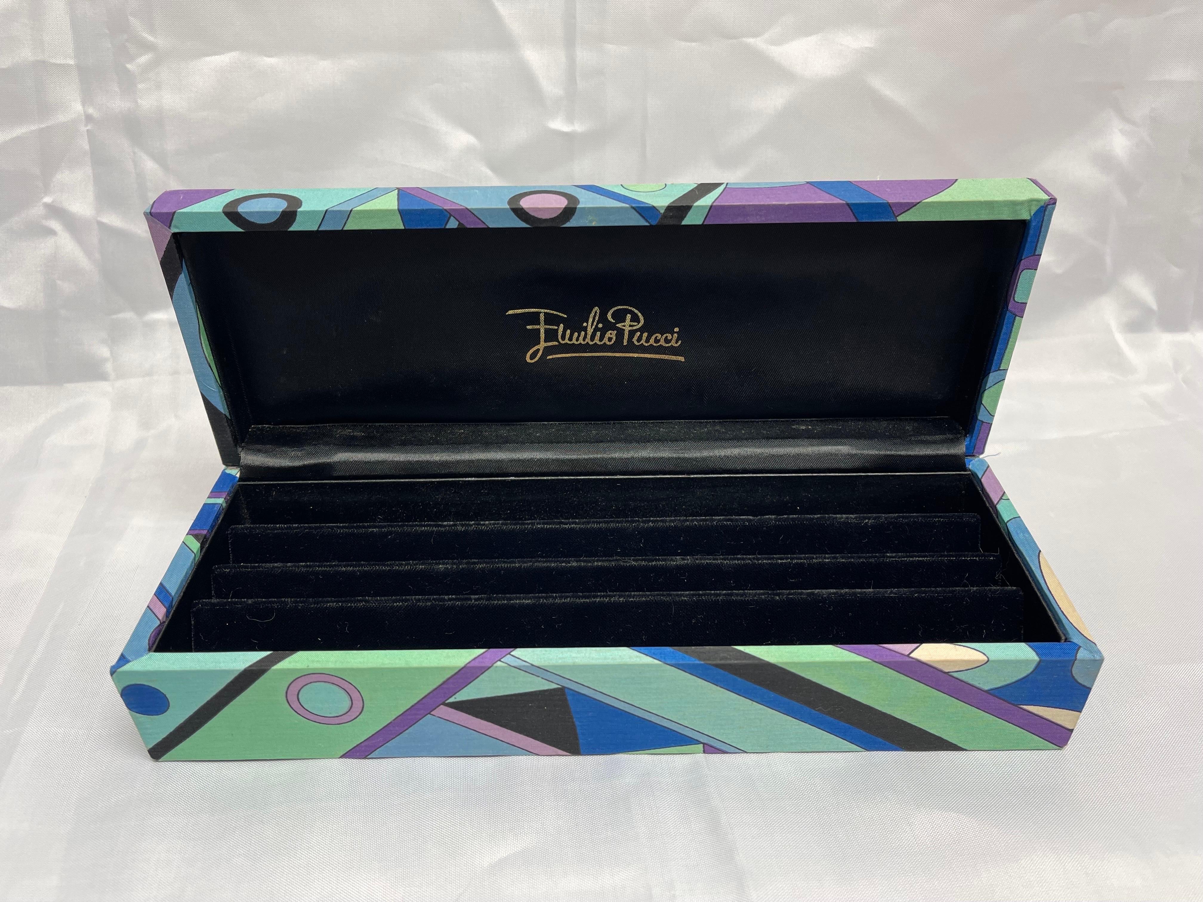 Rare Signed Jewelry Box by Emilio Pucci For Sale 1