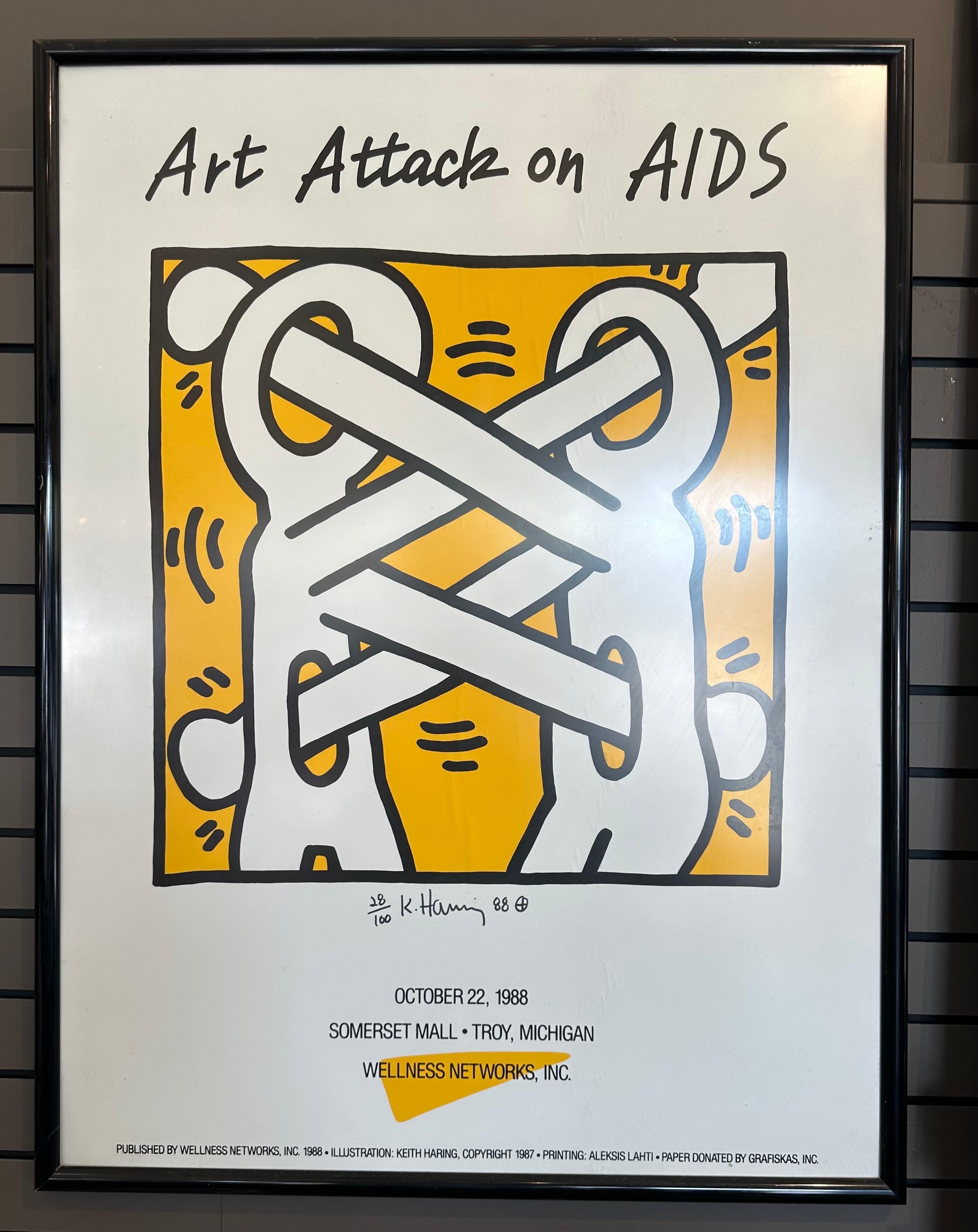 American Rare Signed Keith Haring 