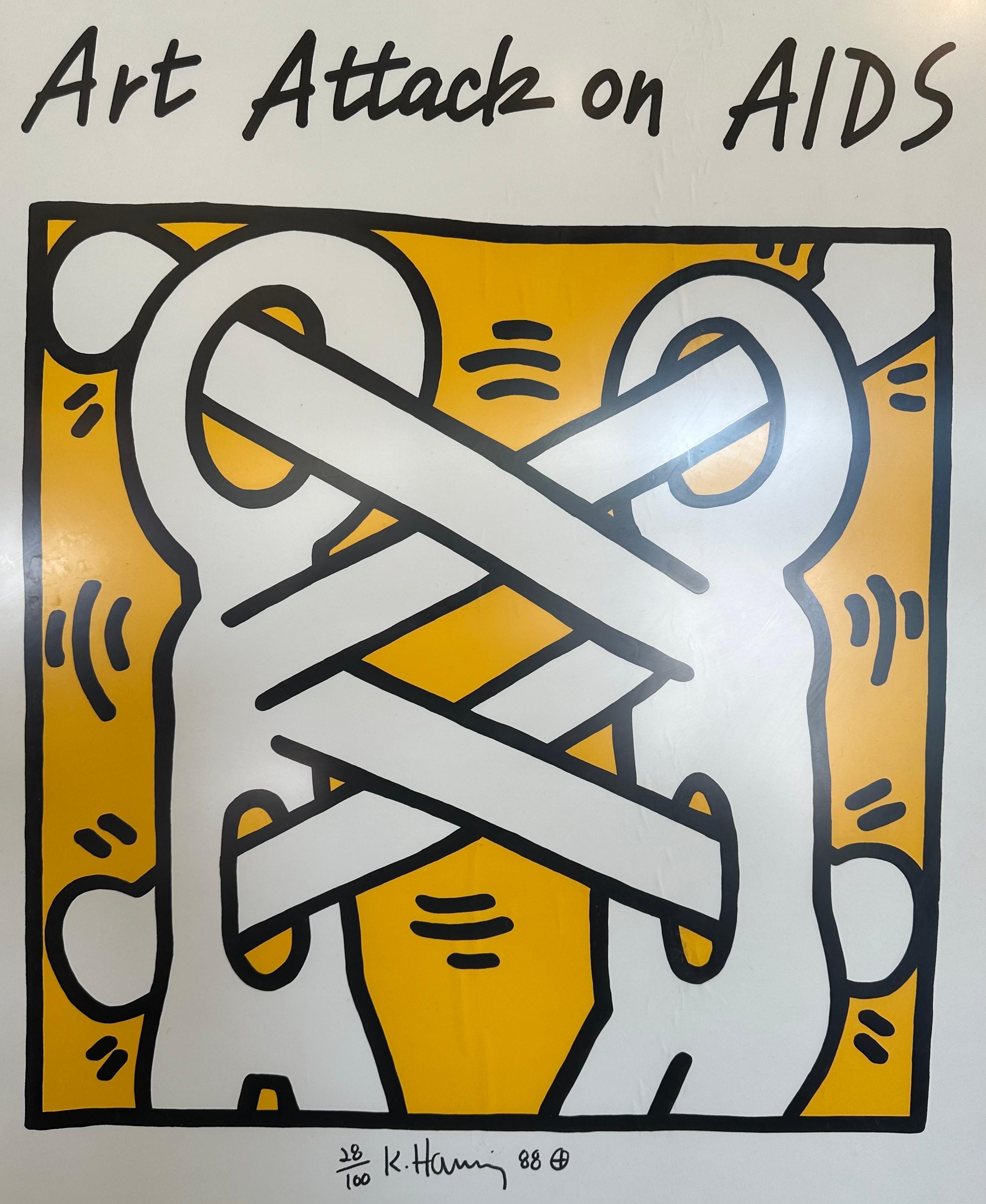20th Century Rare Signed Keith Haring 
