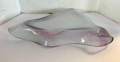 Rare Signed Laurel Fyfe Slump Glass Abstract Table Sculpture