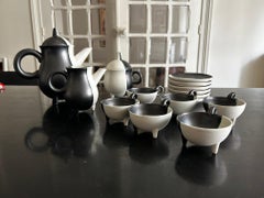 Rare Signed LUC Vallauris Ceramic Coffee/ Tea Service , France , 1950's 1960's