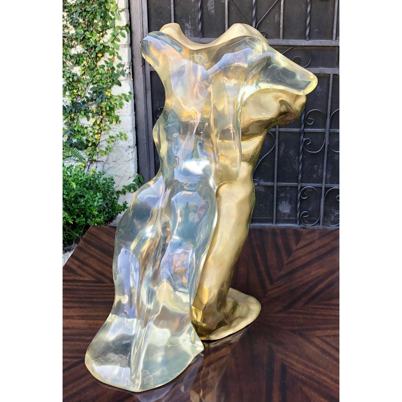 Rare signed Max Forti bronze & Lucite nude sculpture. Numbered 1 of a limited of only 6 ever made. The Lucile female nude is removable which one of the artist’s trademark techniques.