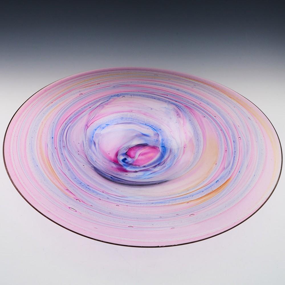 English Rare Signed Michael Harris Isle of Wight Charger, circa 1975