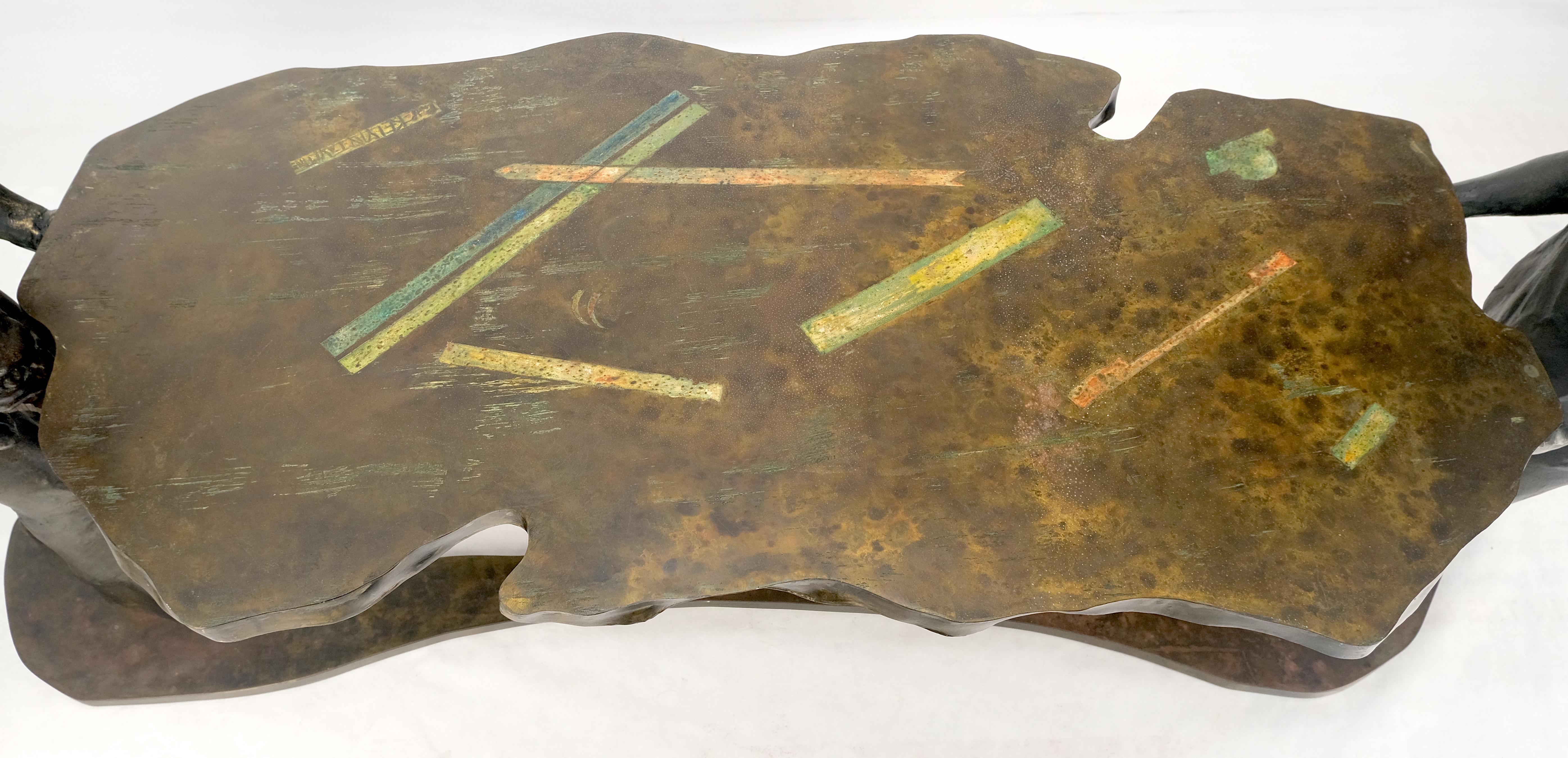 Rare table basse sculptée «Generation » signée Philip & Kelvin Laverne, vers 1970 en vente 3