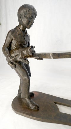 Rare Signed Philip & Kelvin Laverne "Generation" Sculpture Coffee Table c 1970