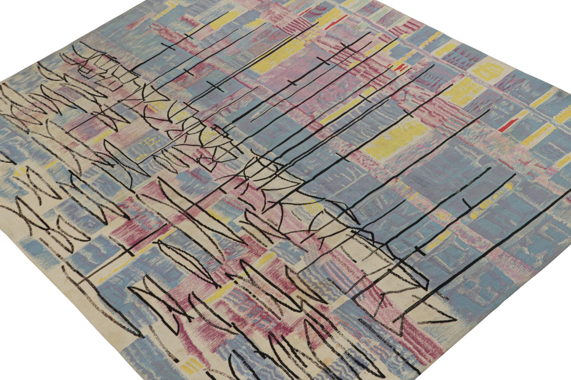 Seltener signierter abstrakter Vintage-Wandteppich von Etienne Poirier (Handgewebt) im Angebot