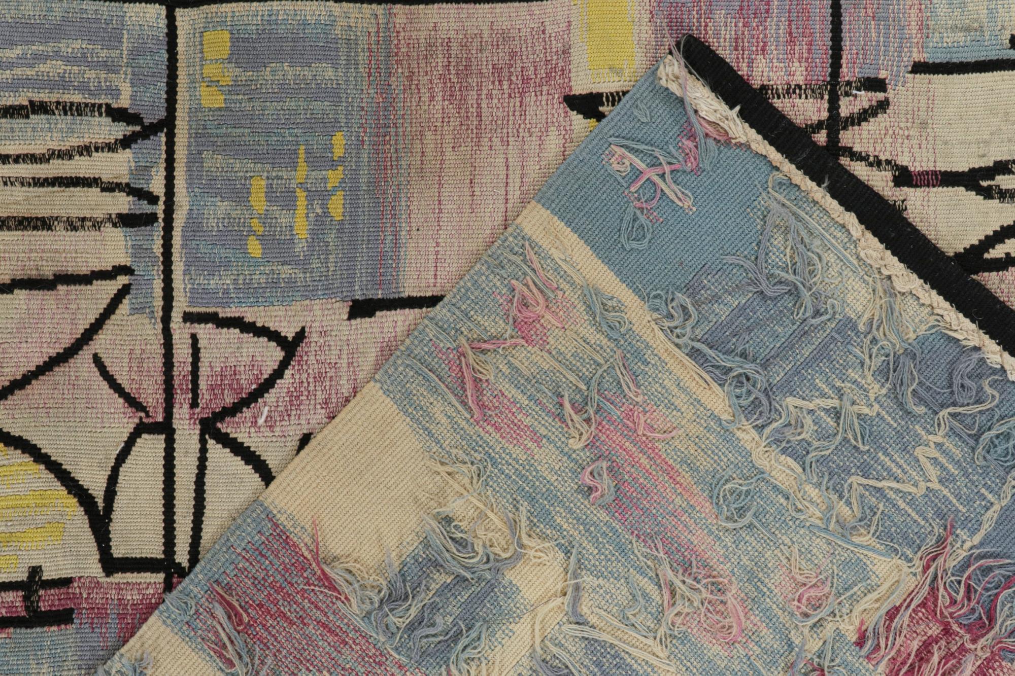 Seltener signierter abstrakter Vintage-Wandteppich von Etienne Poirier im Angebot 1