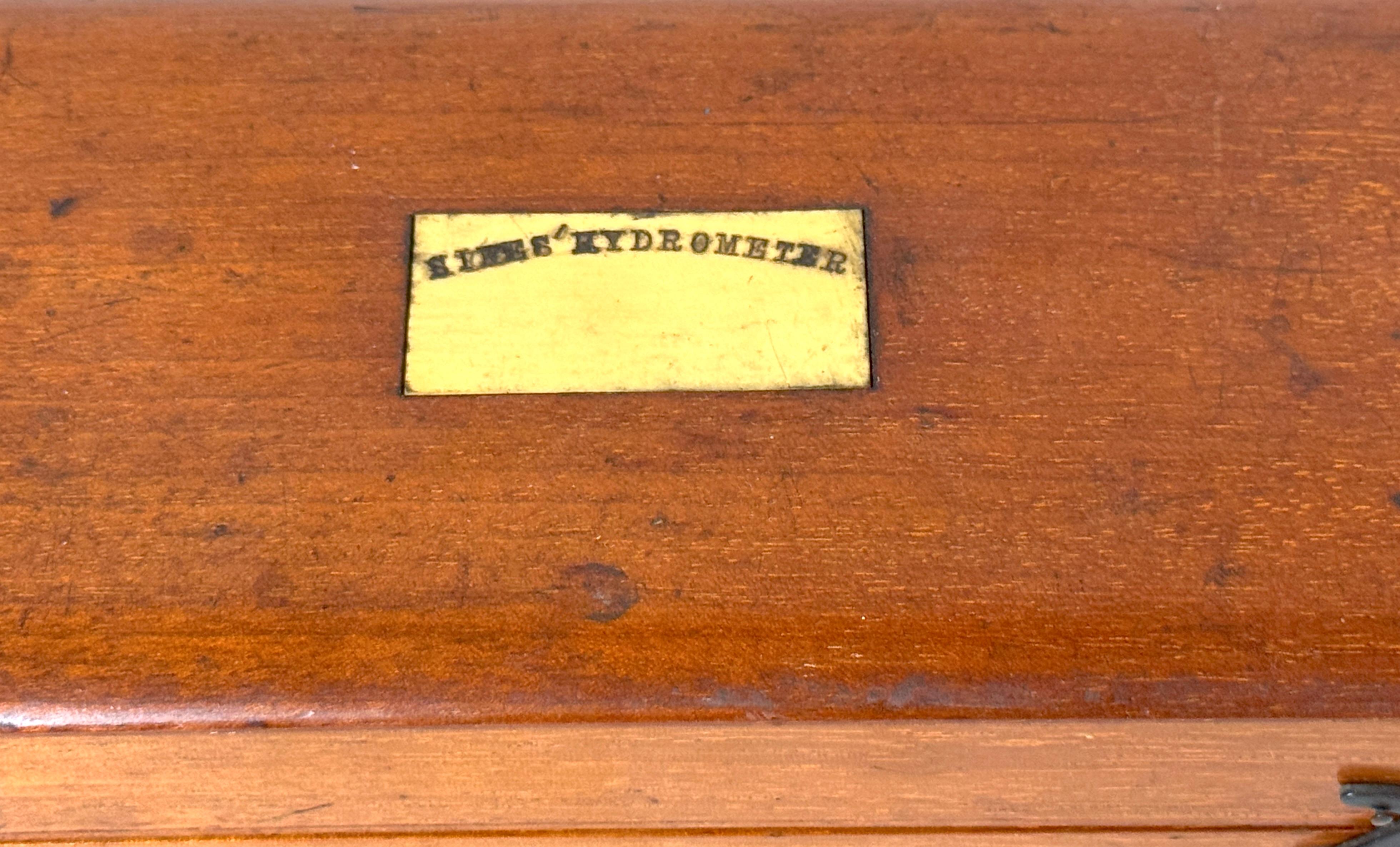 Rare Sikes’ Hydrometer (Alcohol Proof Tester) Set Atkey & Son, Cowes, C. 1830 For Sale 4