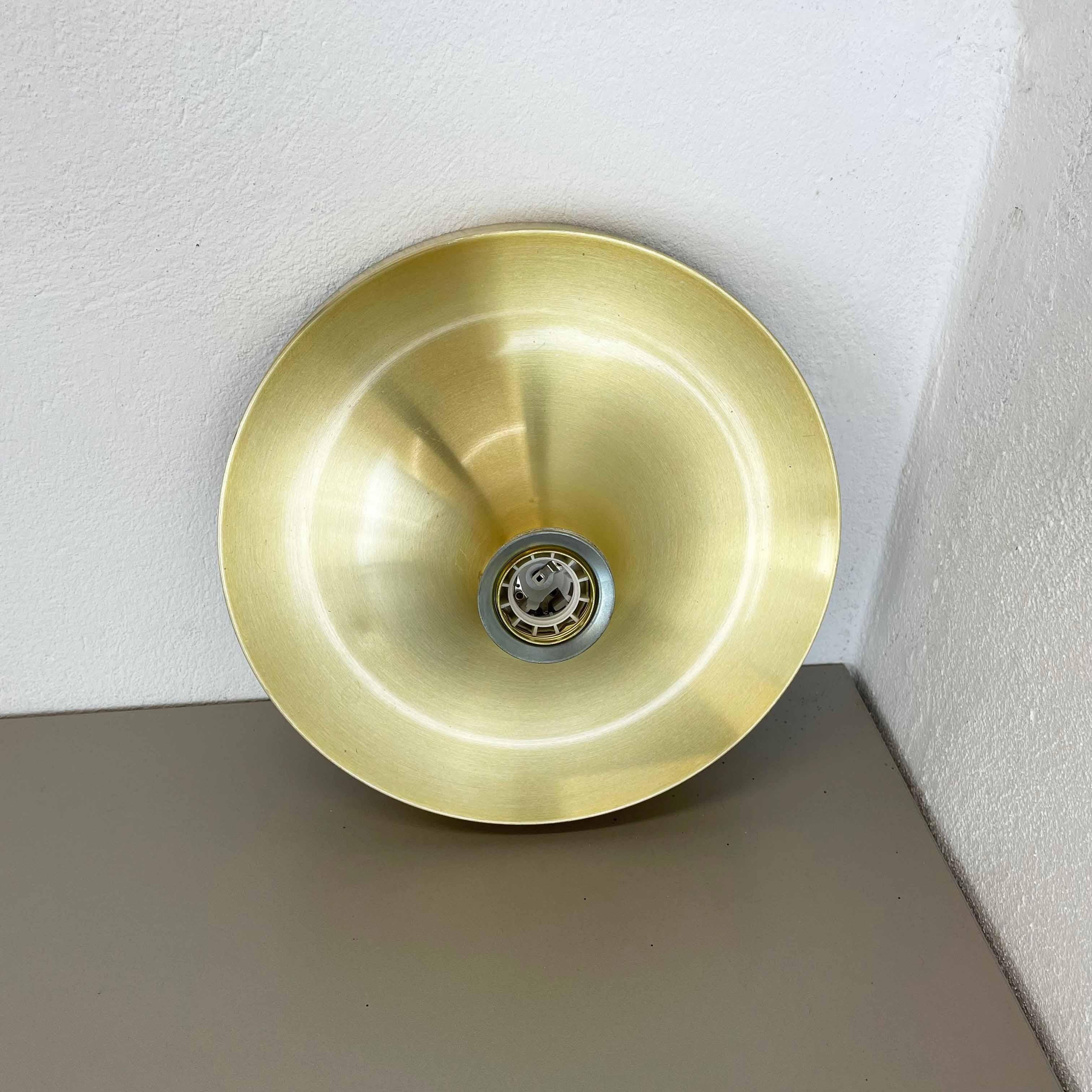 20th Century Rare Golden Charlotte Perriand Disc Wall Light by Honsel, Germany 1960s For Sale