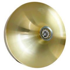 Retro Rare Golden Charlotte Perriand Disc Wall Light by Honsel, Germany 1960s