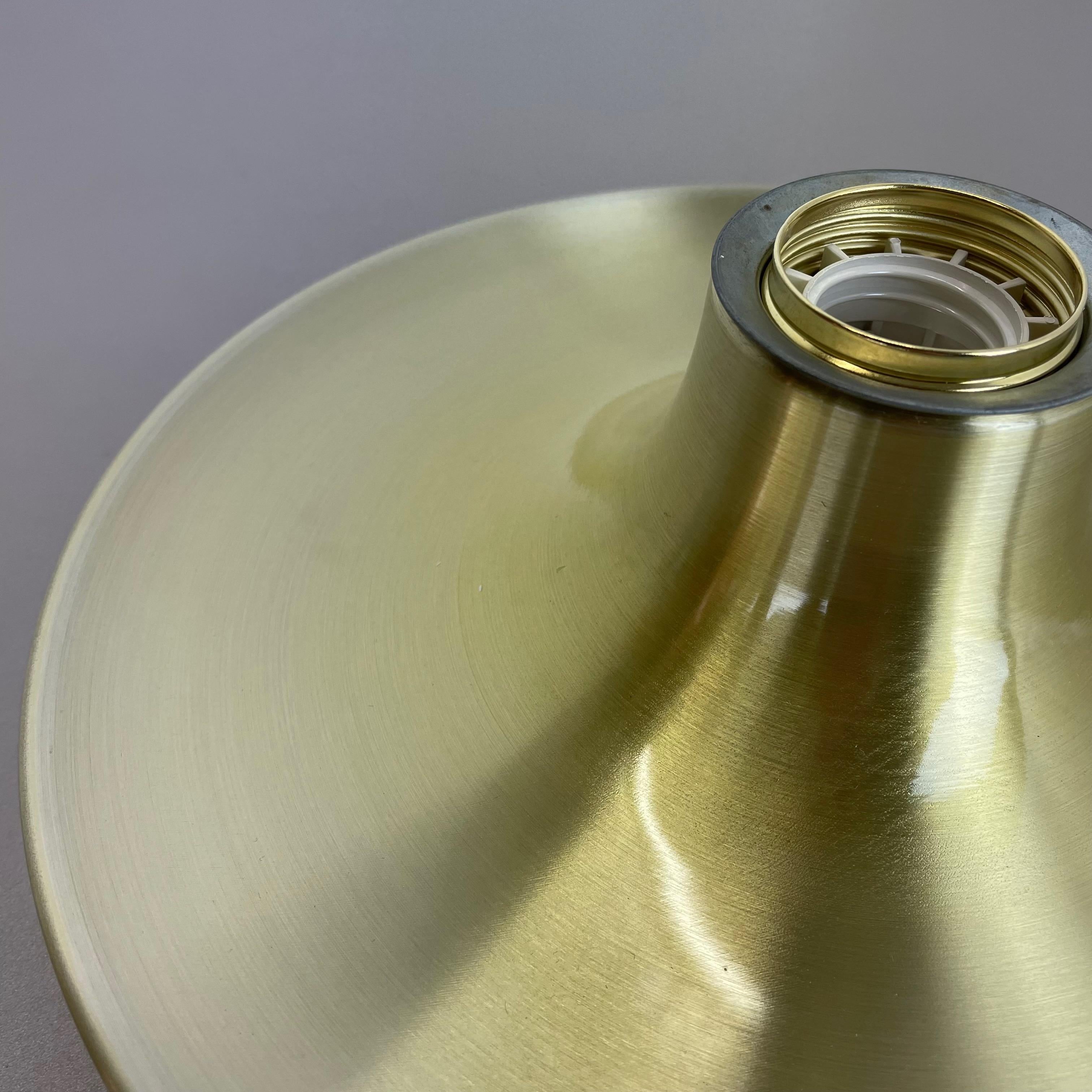 Rare Golden 1970s Charlotte Perriand 25cm Disc Wall Light by Honsel, Germany For Sale 5