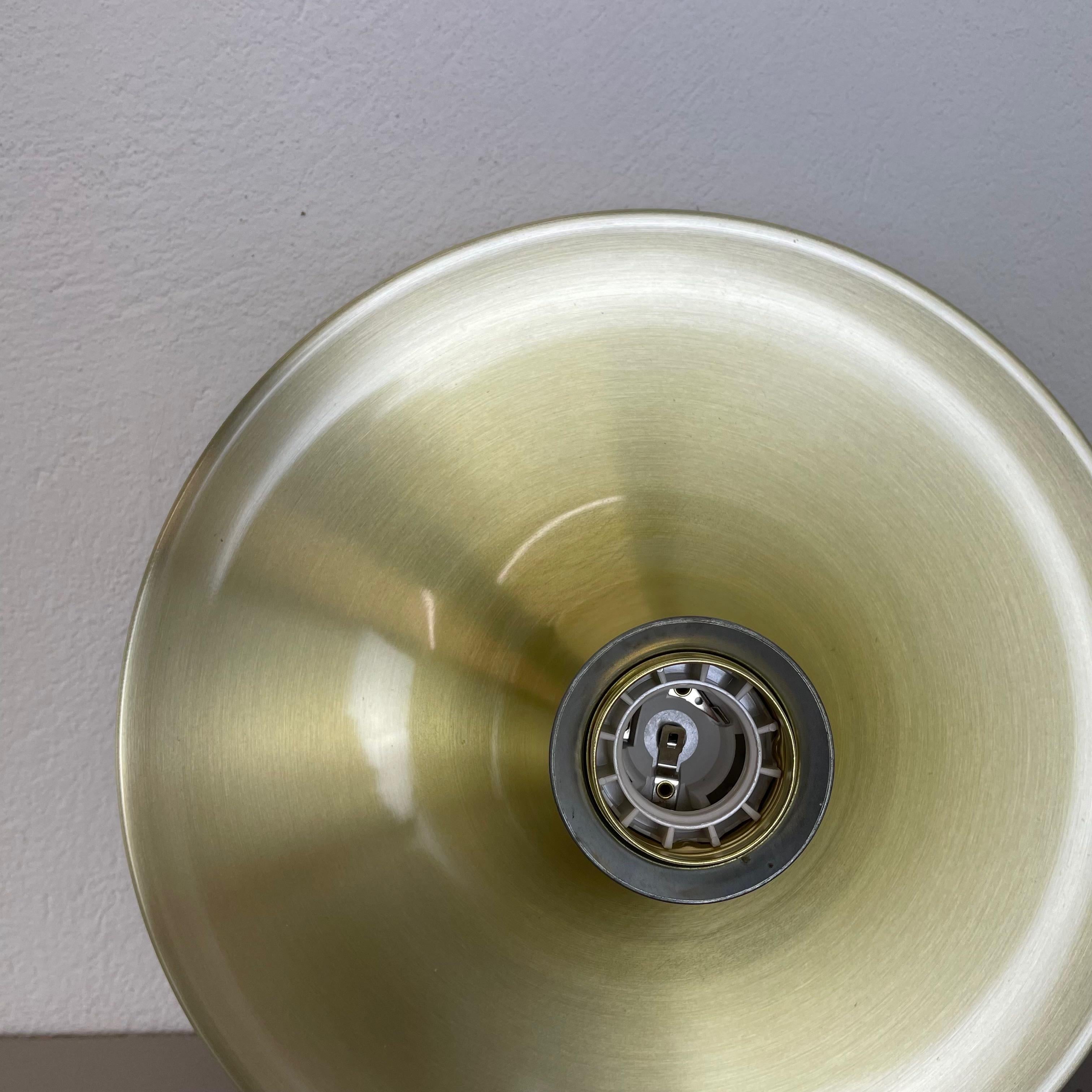 Rare Golden 1970s Charlotte Perriand 25cm Disc Wall Light by Honsel, Germany For Sale 1