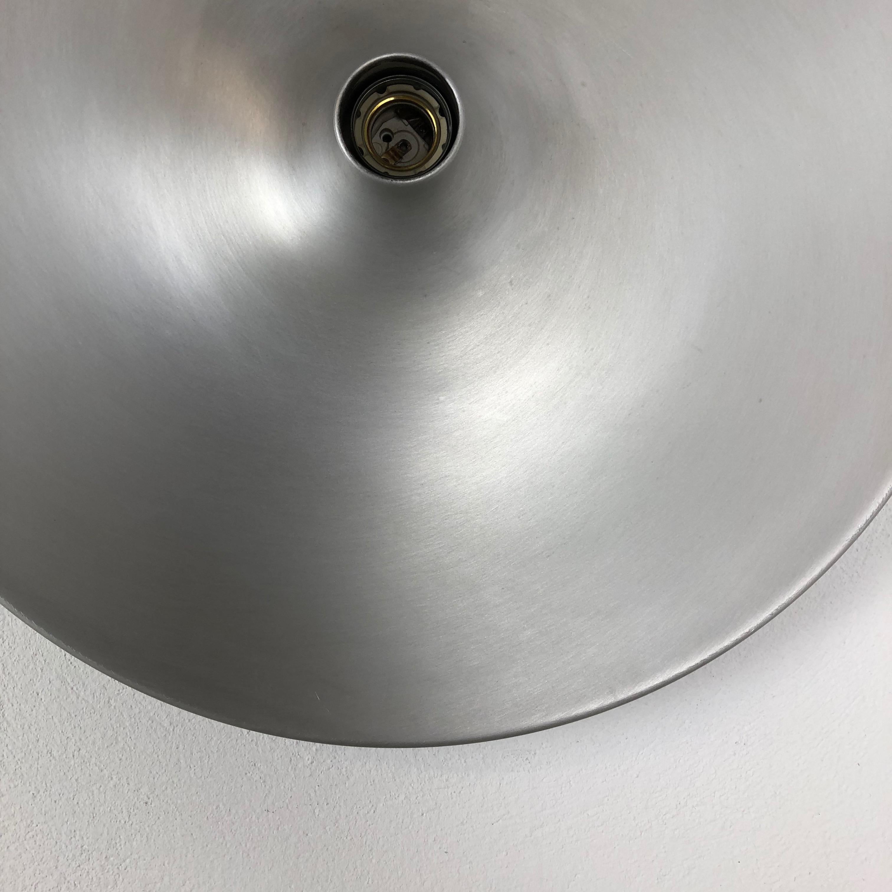 Rare Silver 1970s Charlotte Perriand Style Disc Wall Light by Staff, Germany 2