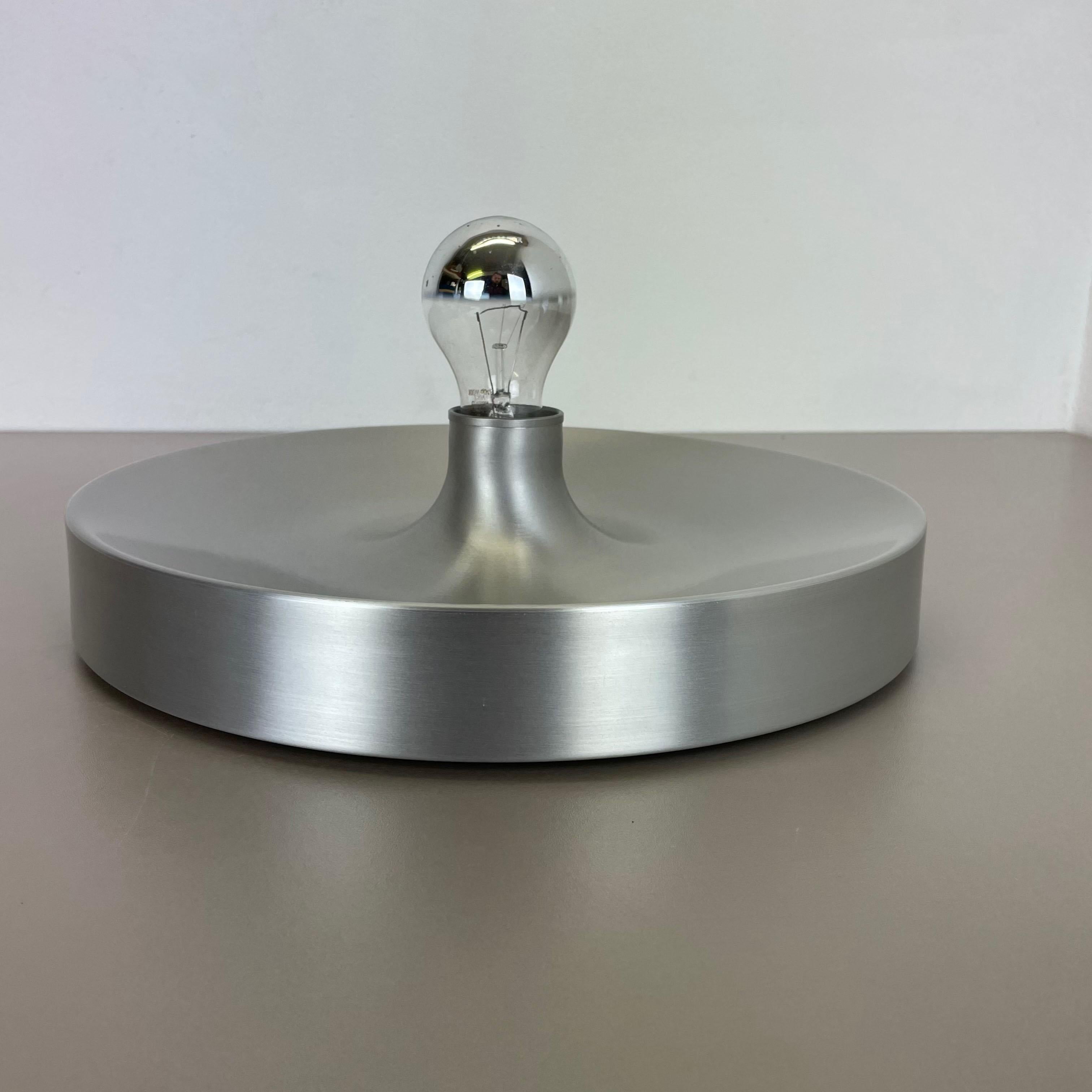 Rare Silver 1970s Charlotte Perriand Style Disc Wall Light by Staff, Germany 9