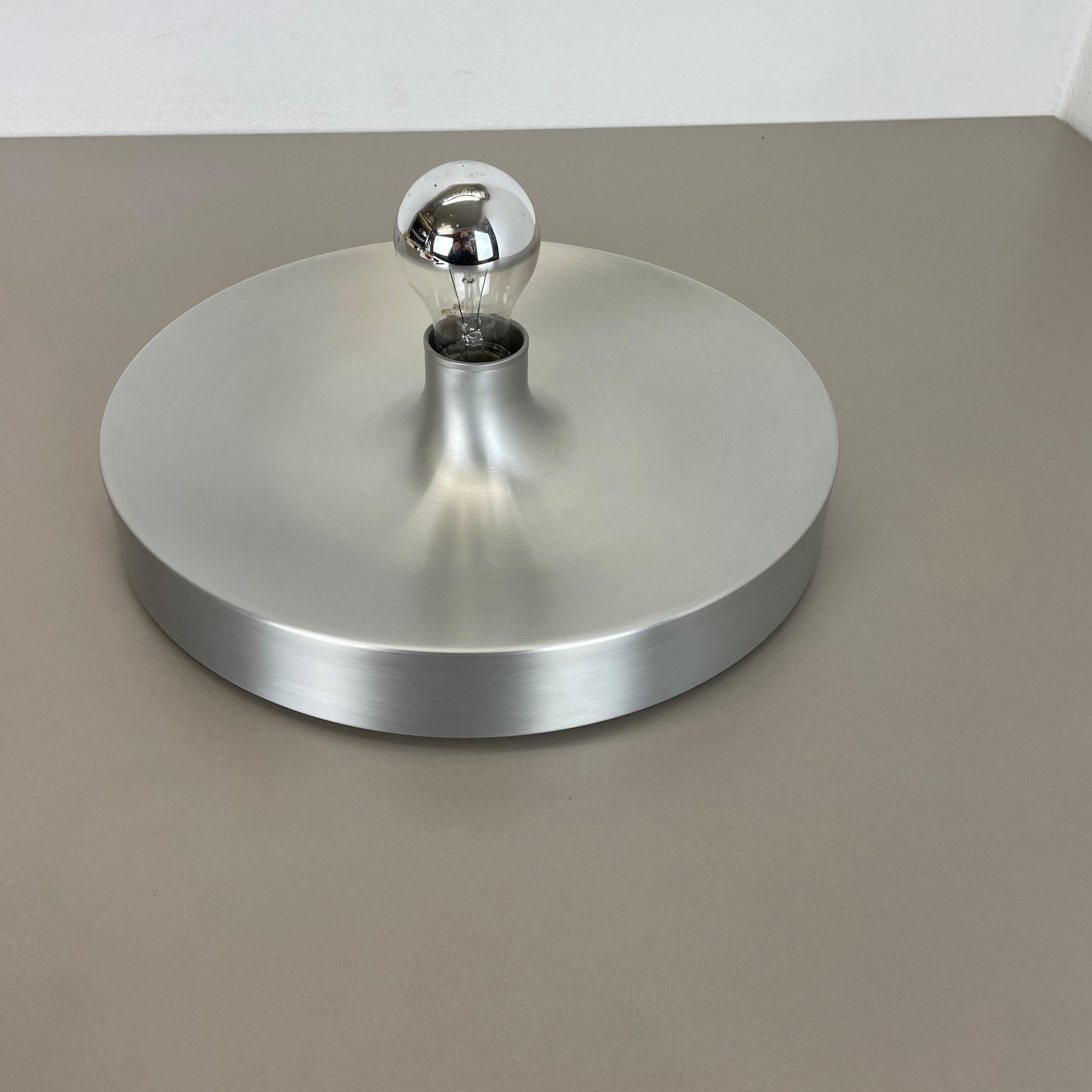 Rare Silver 1970s Charlotte Perriand Style Disc Wall Light by Staff, Germany 10