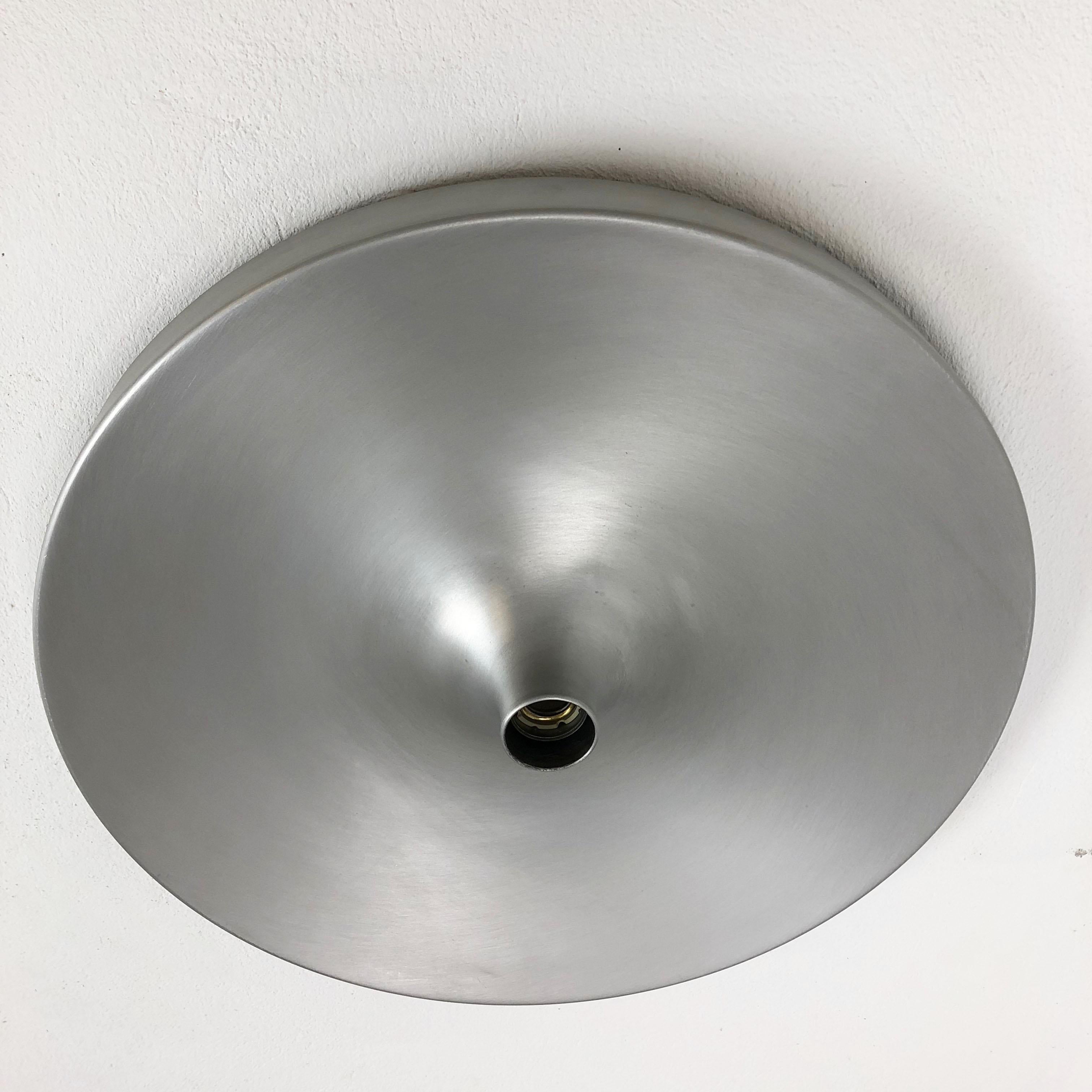 Mid-Century Modern Rare Silver 1970s Charlotte Perriand Style Disc Wall Light by Staff, Germany
