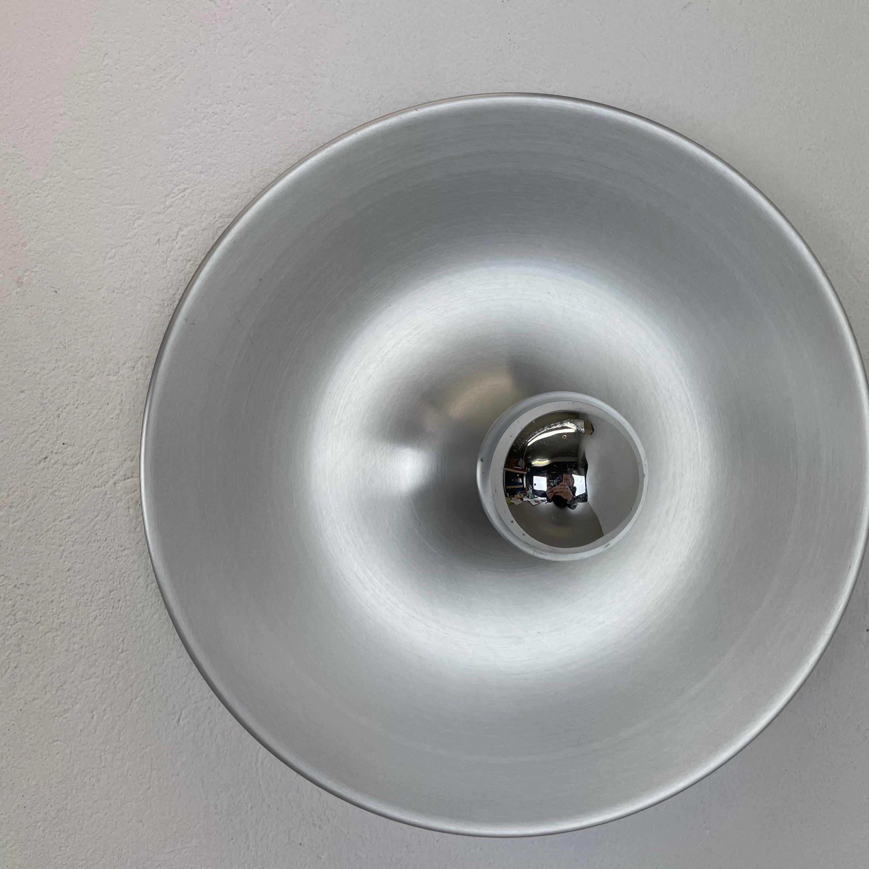 20th Century Rare Silver 1970s Charlotte Perriand Style Disc Wall Light by Staff, Germany