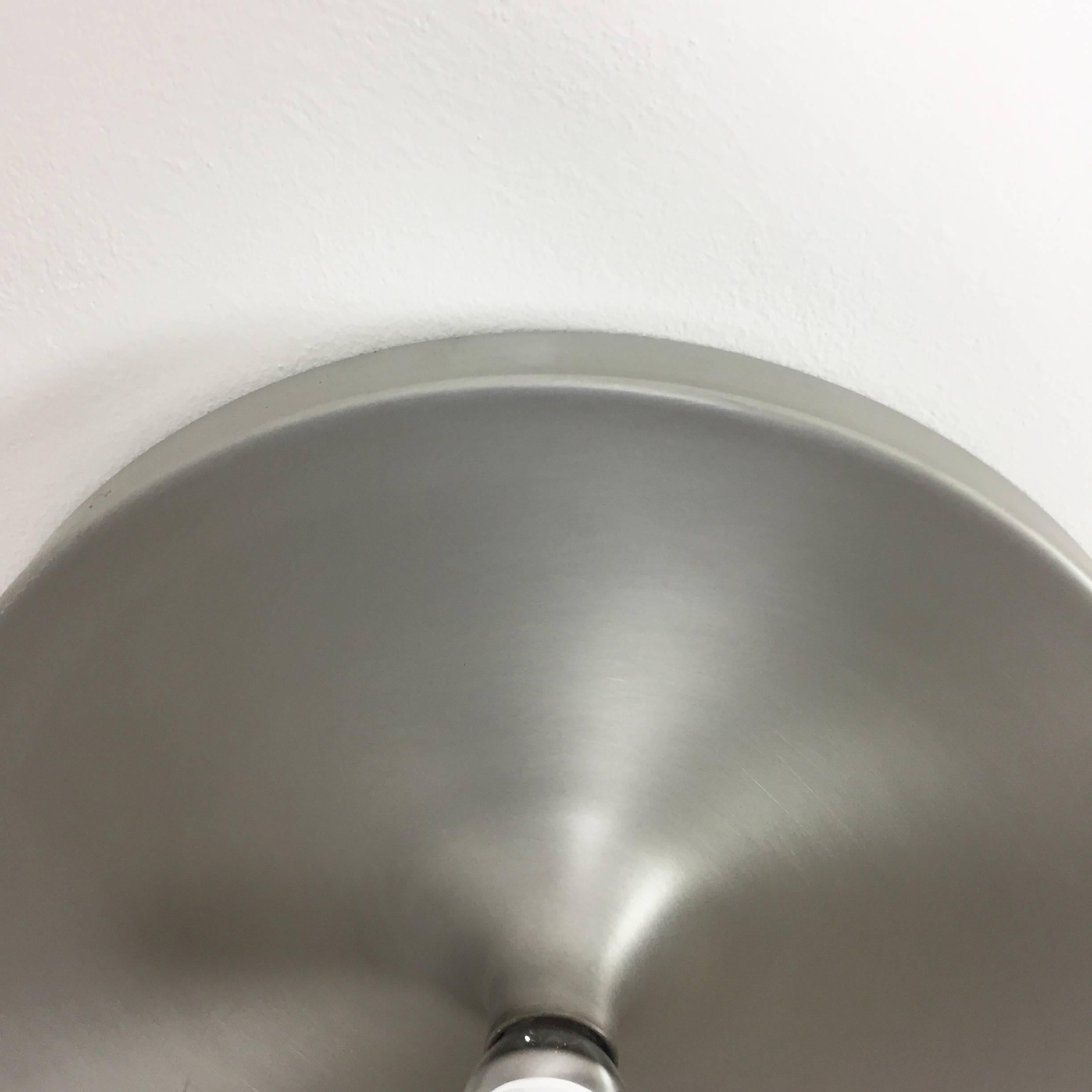 Metal Rare Silver 1970s Charlotte Perriand Style Disc Wall Light by Staff, Germany