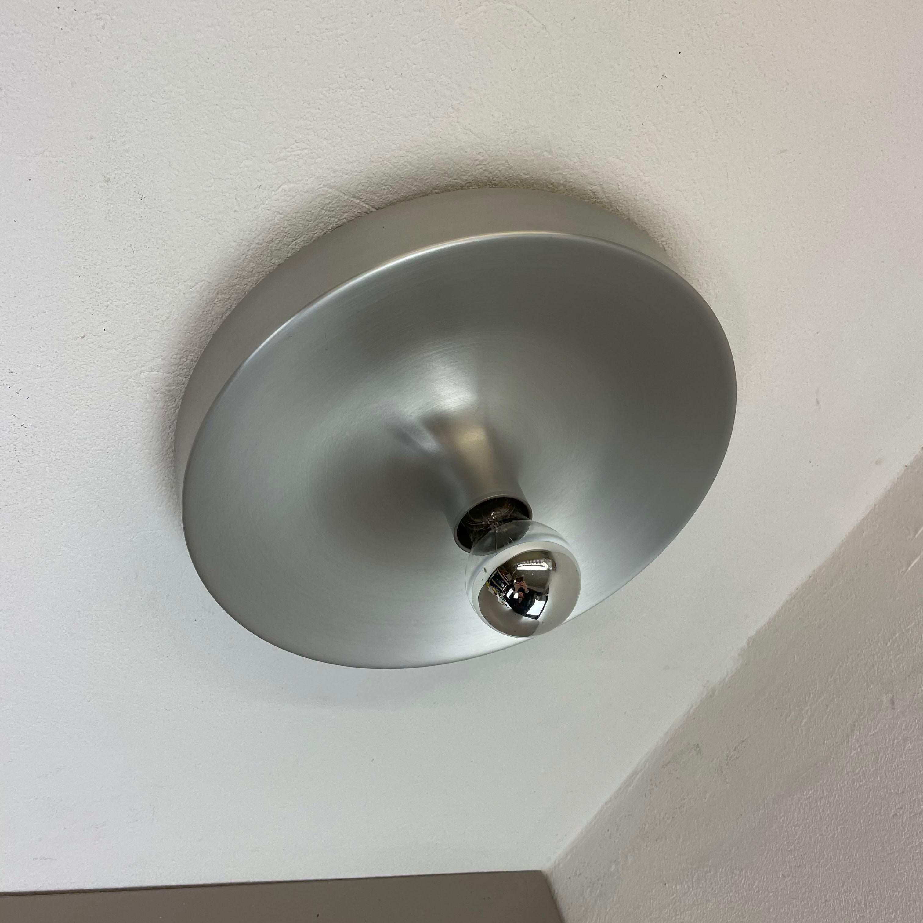 Rare Silver 1970s Charlotte Perriand Style Disc Wall Light by Staff, Germany 1