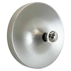 Rare Silver 1970s Charlotte Perriand Style Disc Wall Light by Staff, Germany