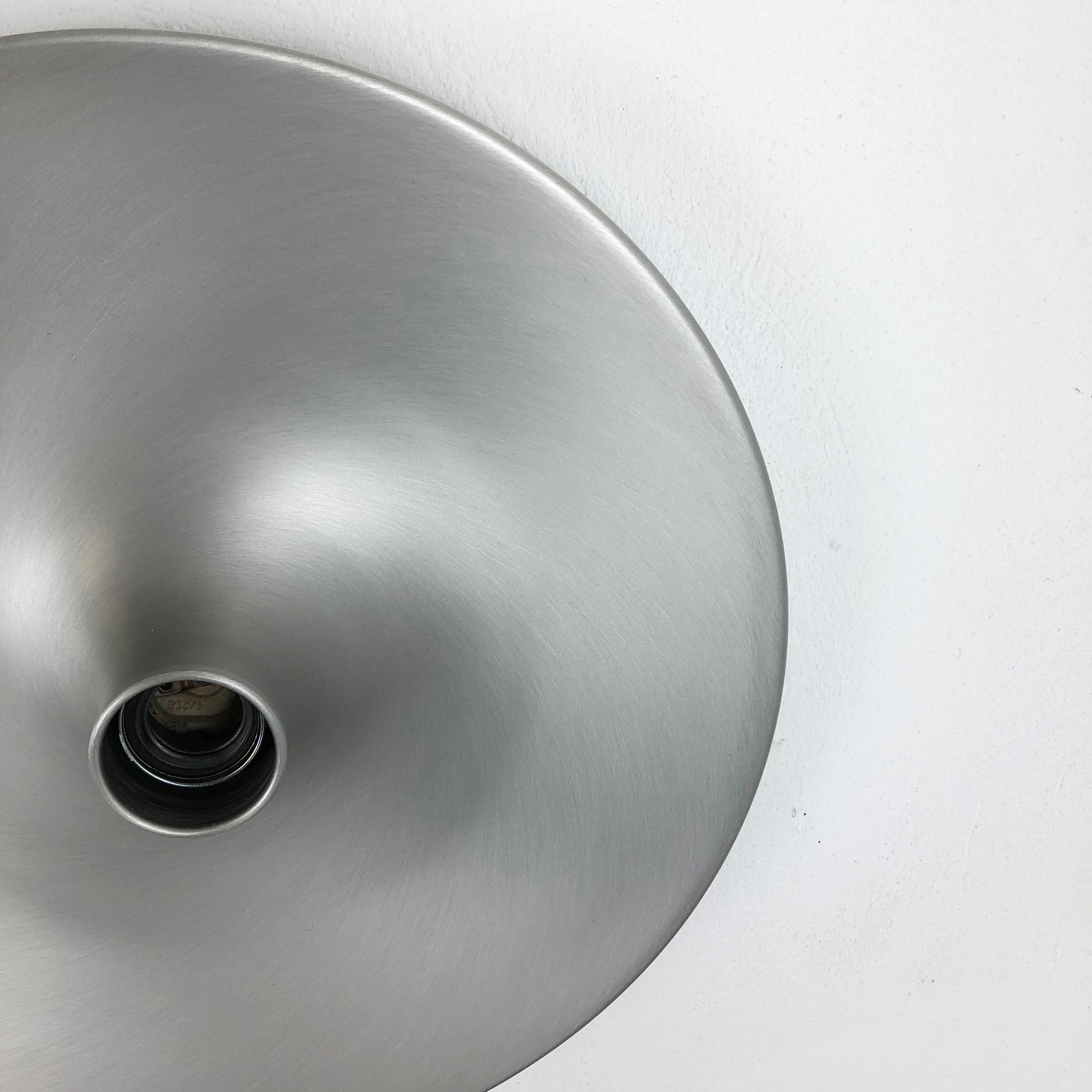 Metal Rare Silver 1970s Charlotte Perriand Style Disc Wall Light by Staff, Germany no1