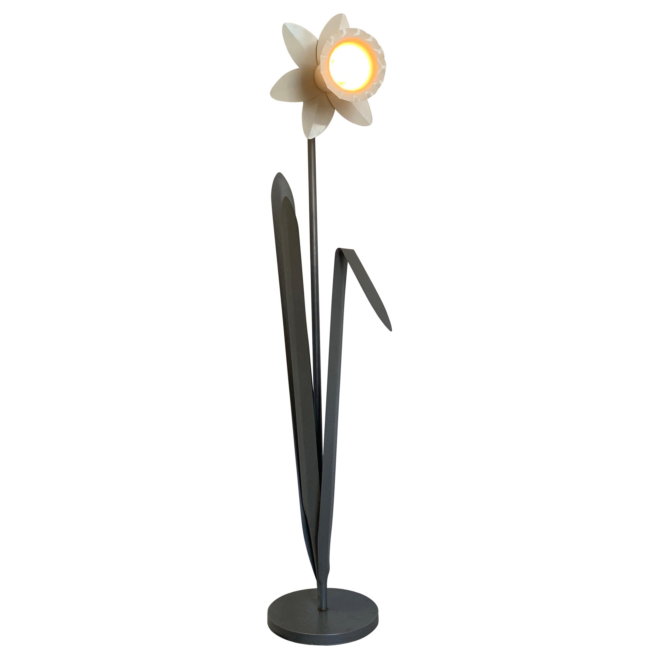 Rare Silver Bliss Daffodil Floor Lamp, 1980s
