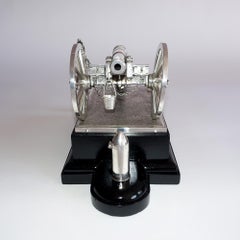 Rare Silver Cannon Inkstand