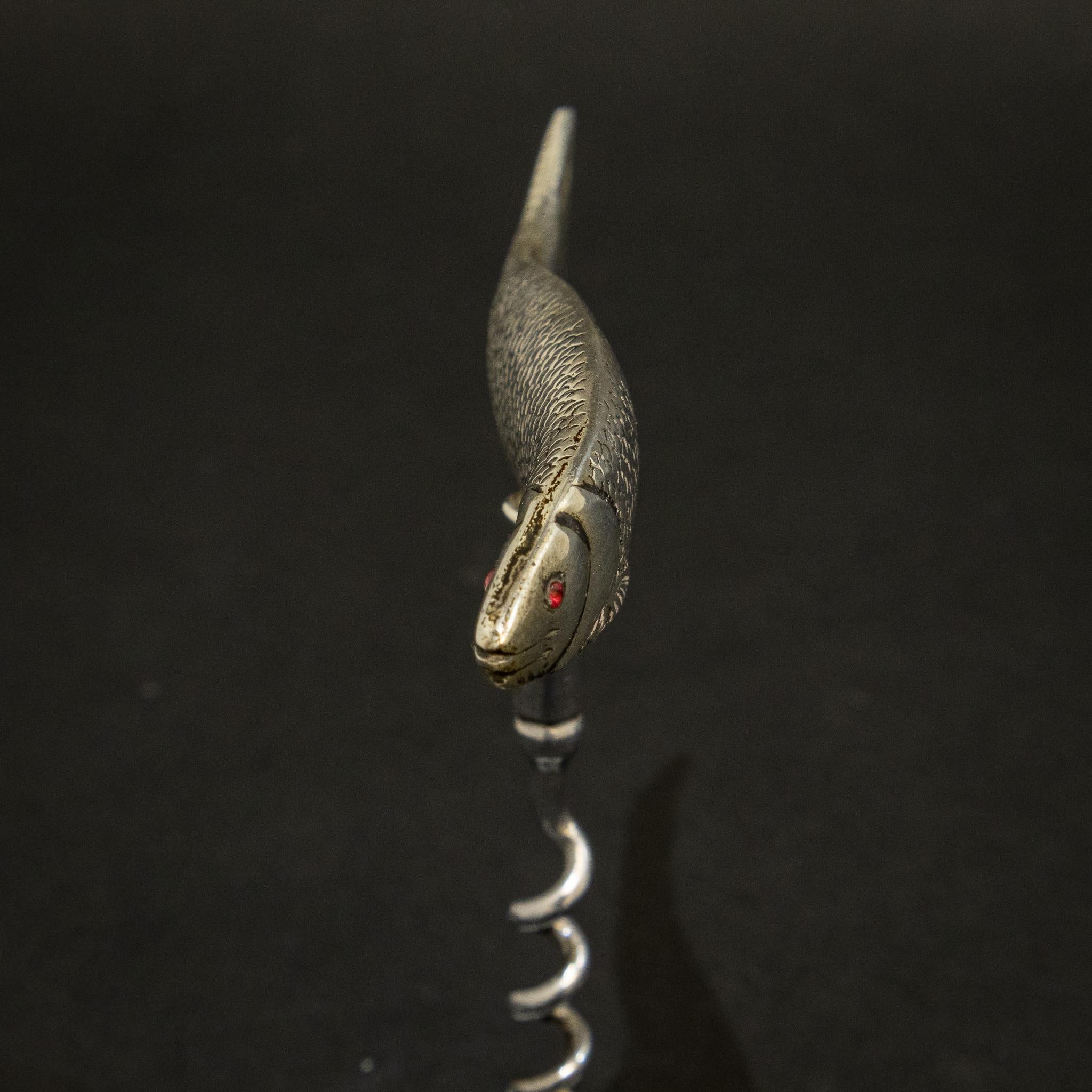 Rare Silver Fish Corkscrew For Sale 2