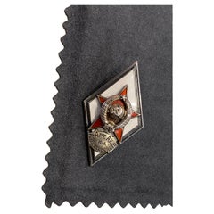 Seltener silberner Absolventenorden/Abzeichen der Artillerie-Akademie, benannt nach Dzerzhinsky