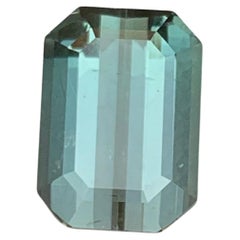 Rare Silver Grey Natural Tourmaline Loose Gemstone, 4.45 Ct-Emerald Cut Afghani 