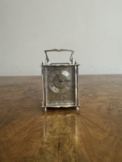 Rare silver hall marked miniature carriage clock